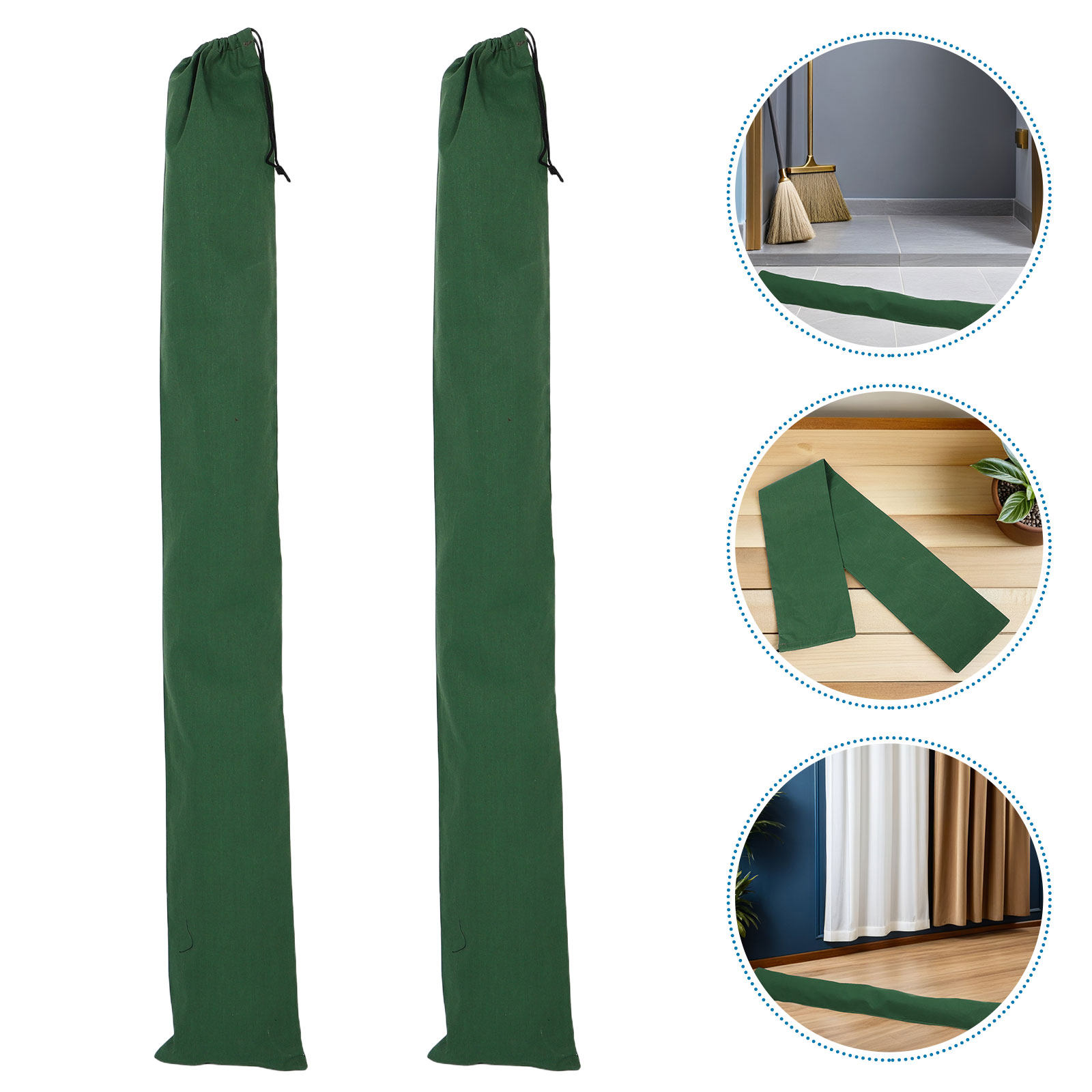 Flood Barrier Bag - ถุงทรายกันน้ำท่วมแบบผ้าแคนวาส 3 ชิ้น ถุงทรายแบบใช้ซ้ำได้พร้อมสายรัดยืดหยุ่น สำหรับป้องกันน้ำท่วมบริเวณห้องใต้ดิน ประตูโรงรถ